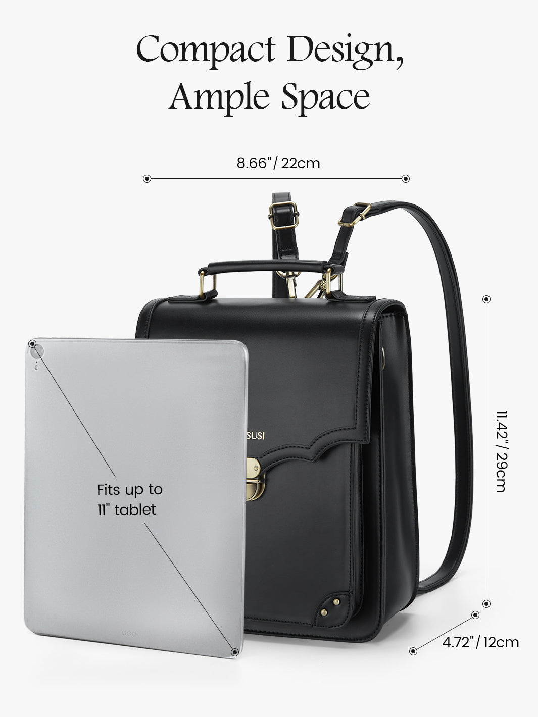 Aria Vintage Backpack for Laptops 11-15.6 Inches