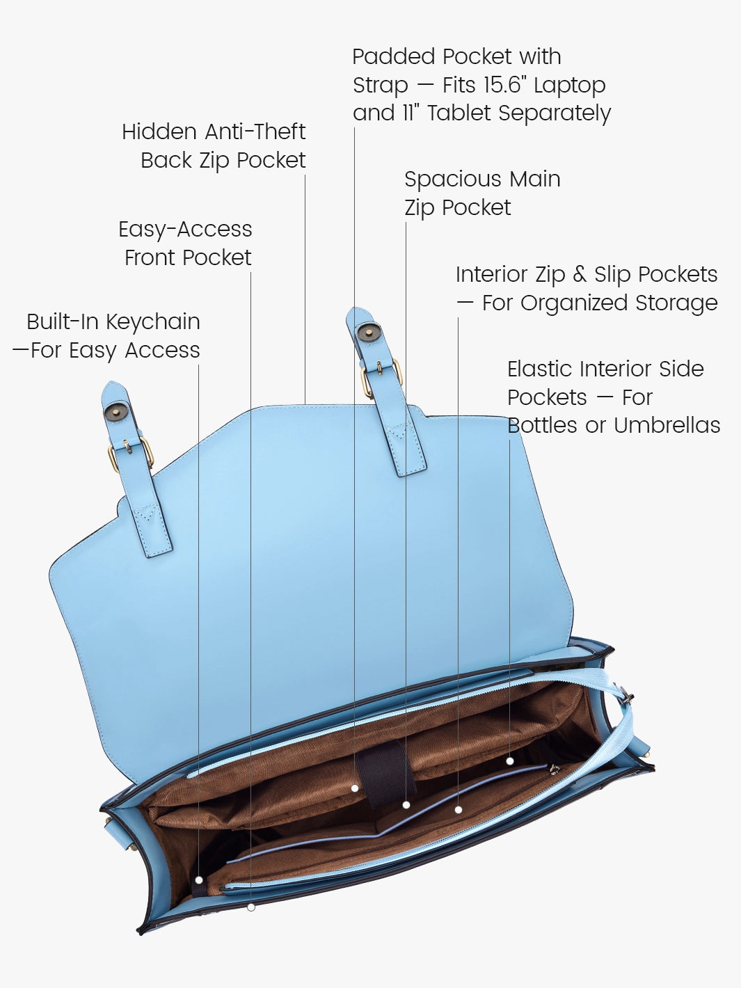 Julie Vintage Vegan Briefcase