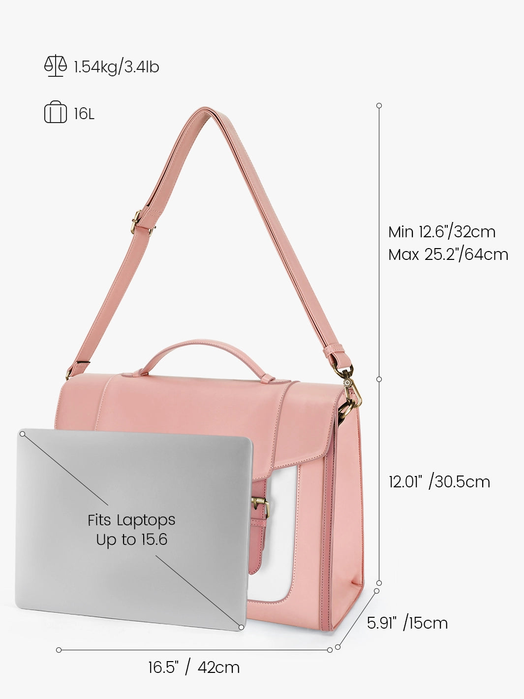 Julie Vintage Vegan Briefcase