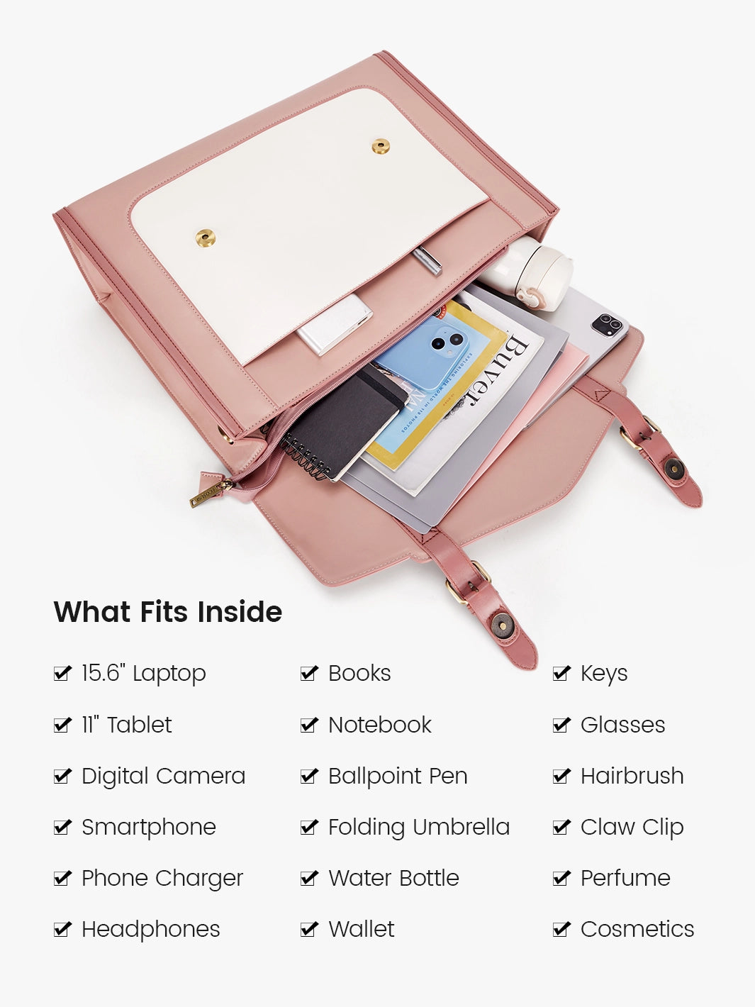 Julie Vintage Vegan Briefcase