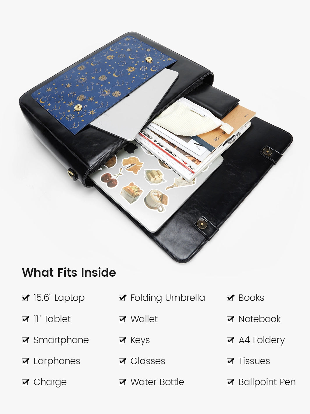 Starrynight Vintage 15.6-Inch Briefcase