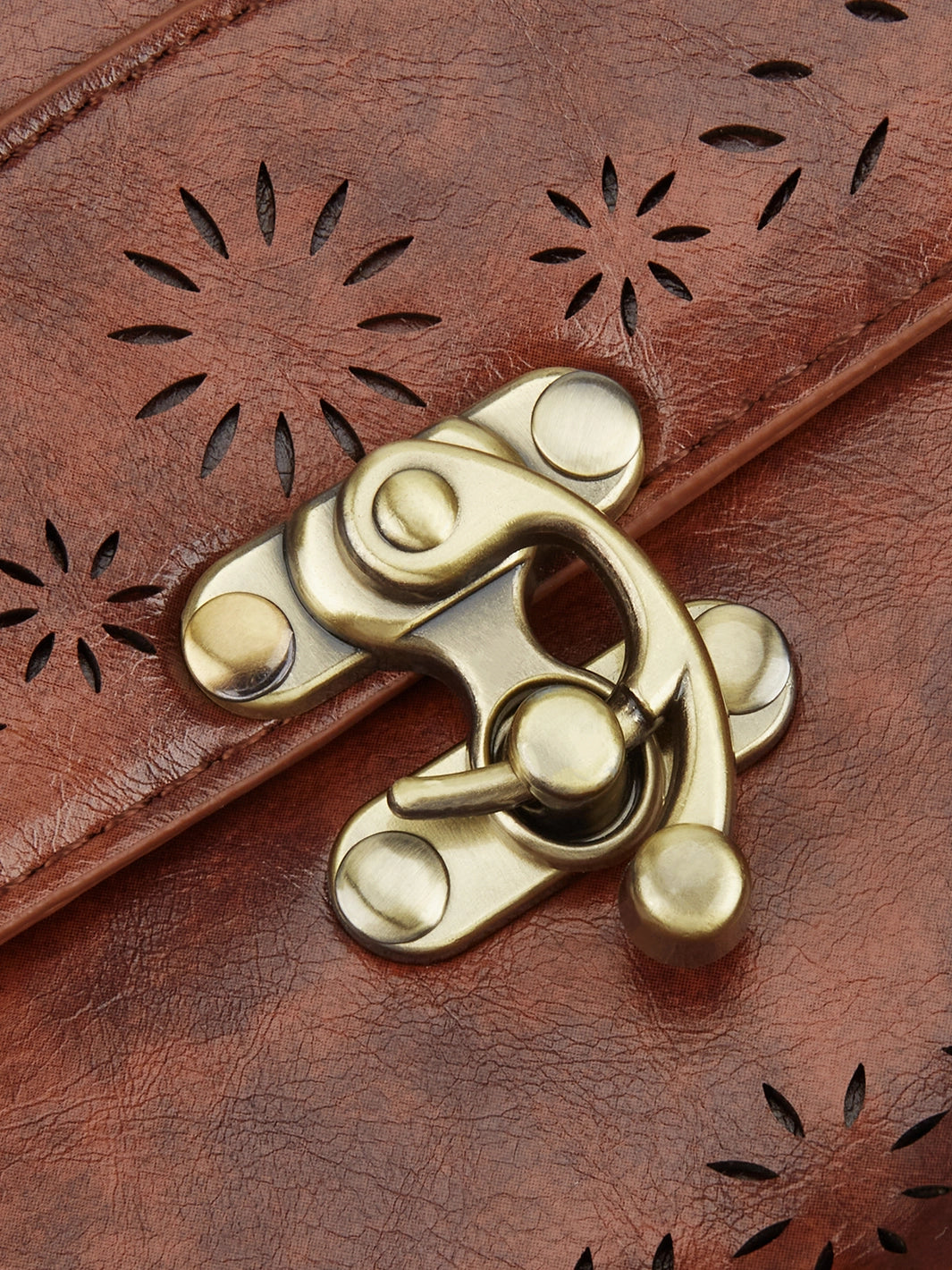 Women's Perforated Messenger Bag