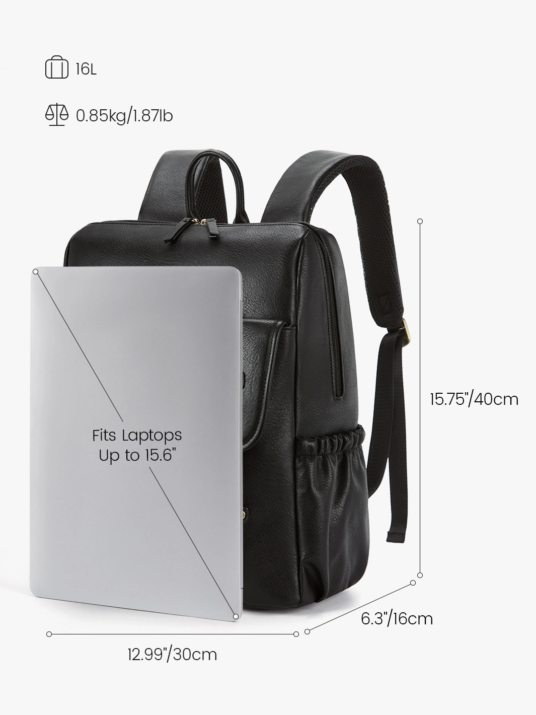 Scarlett Flip Zipper Vegan 15.6-Inch Backpack