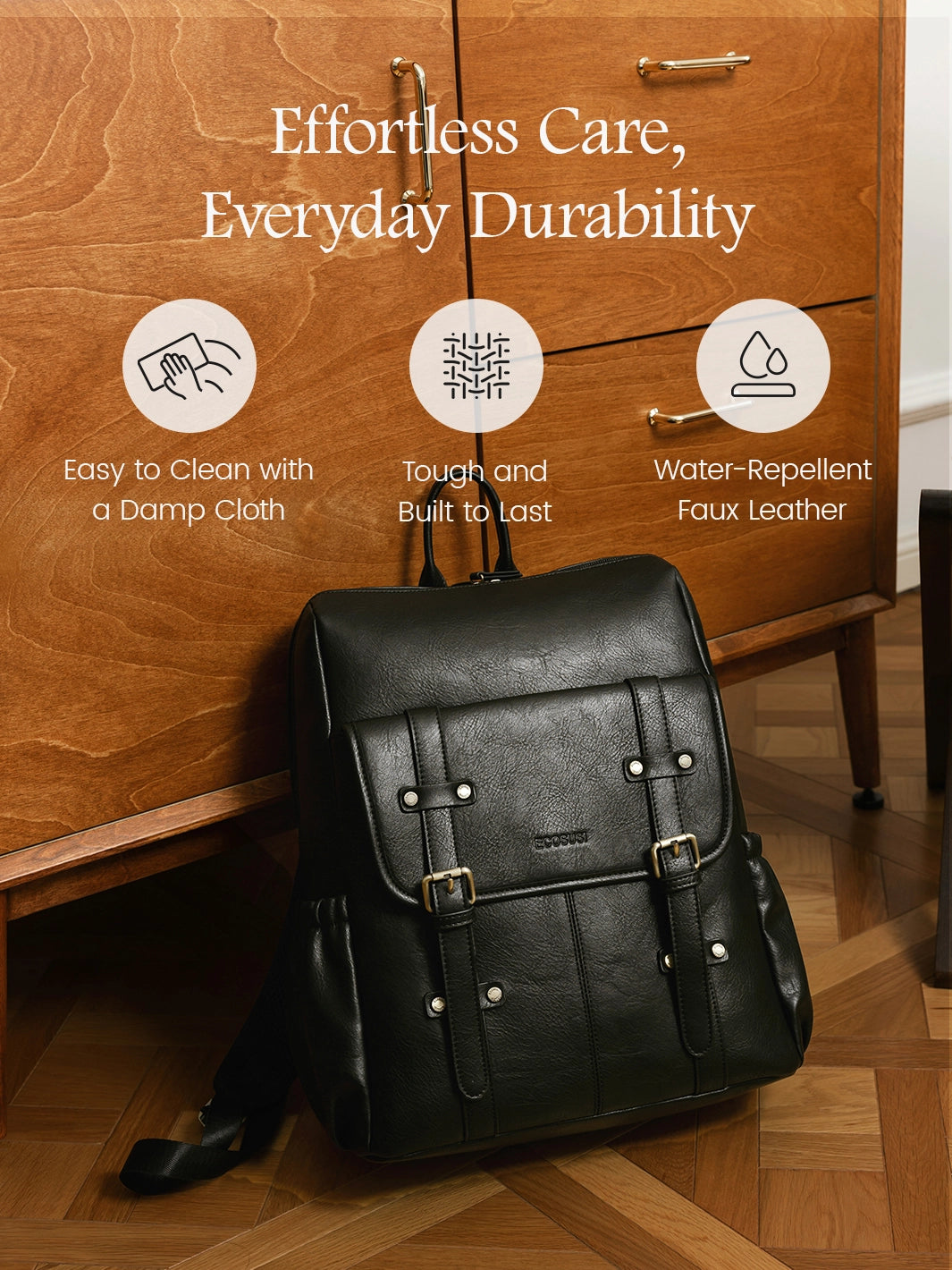 Scarlett Flip Zipper Vegan 15.6-Inch Backpack