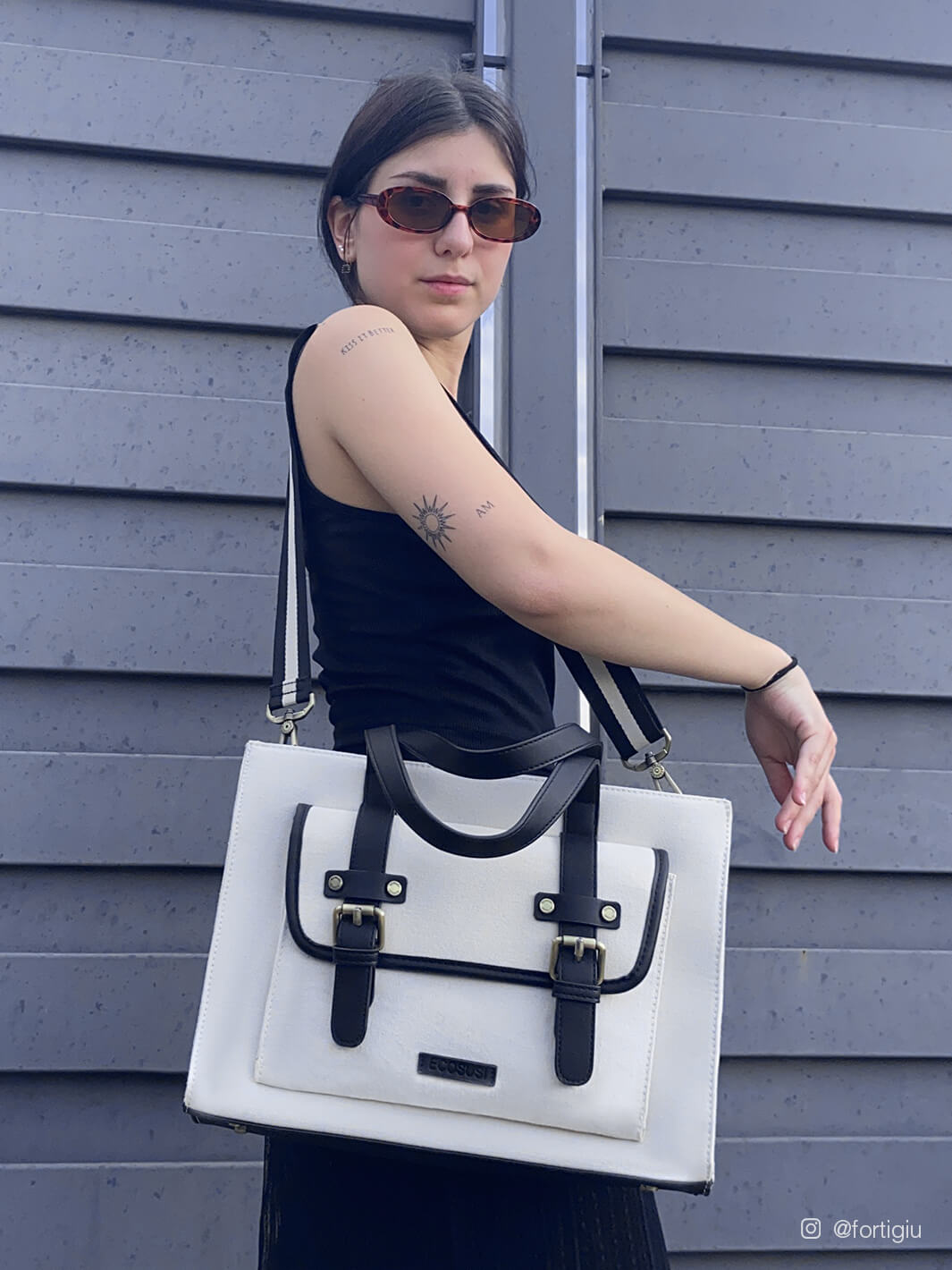 Olivia's Classic PU Leather Handbag for 13-15.6 Inch Laptop Tote