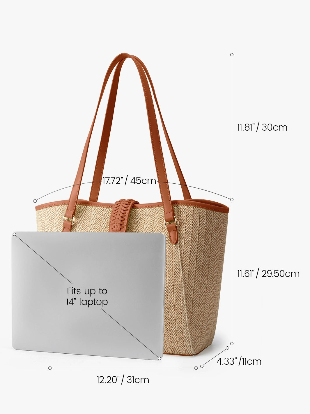 Marina Raffia Straw Tote Bag