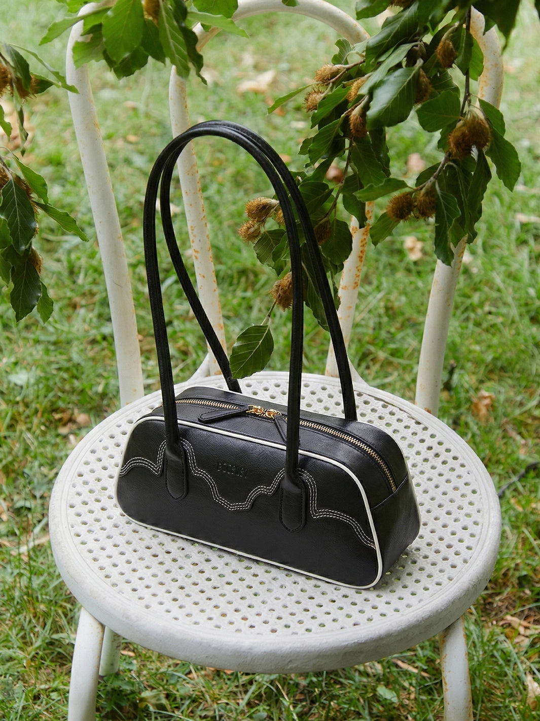 Evelyn Vegan Leather Baguette Bag