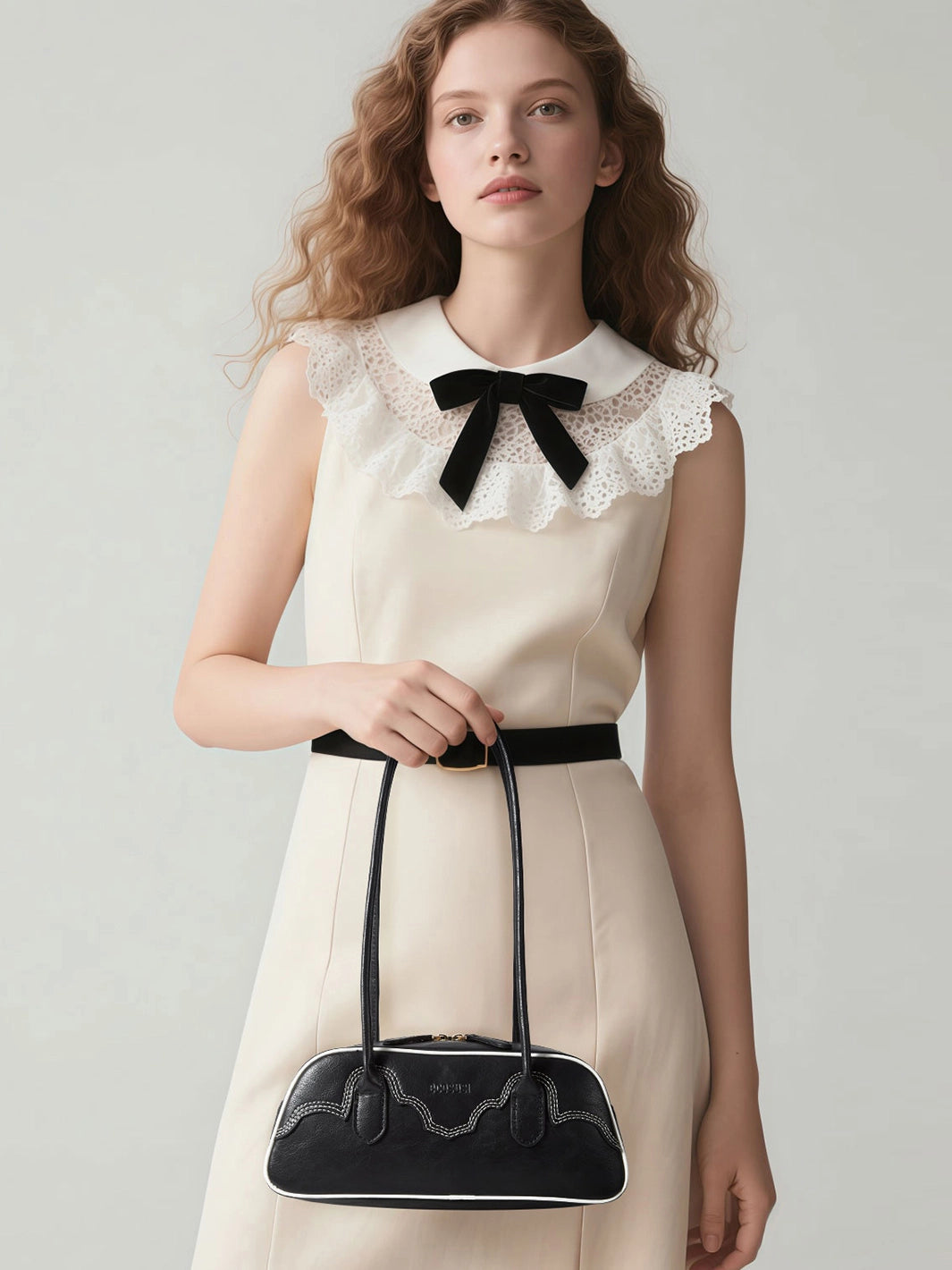 Evelyn Vegan Leather Baguette Bag