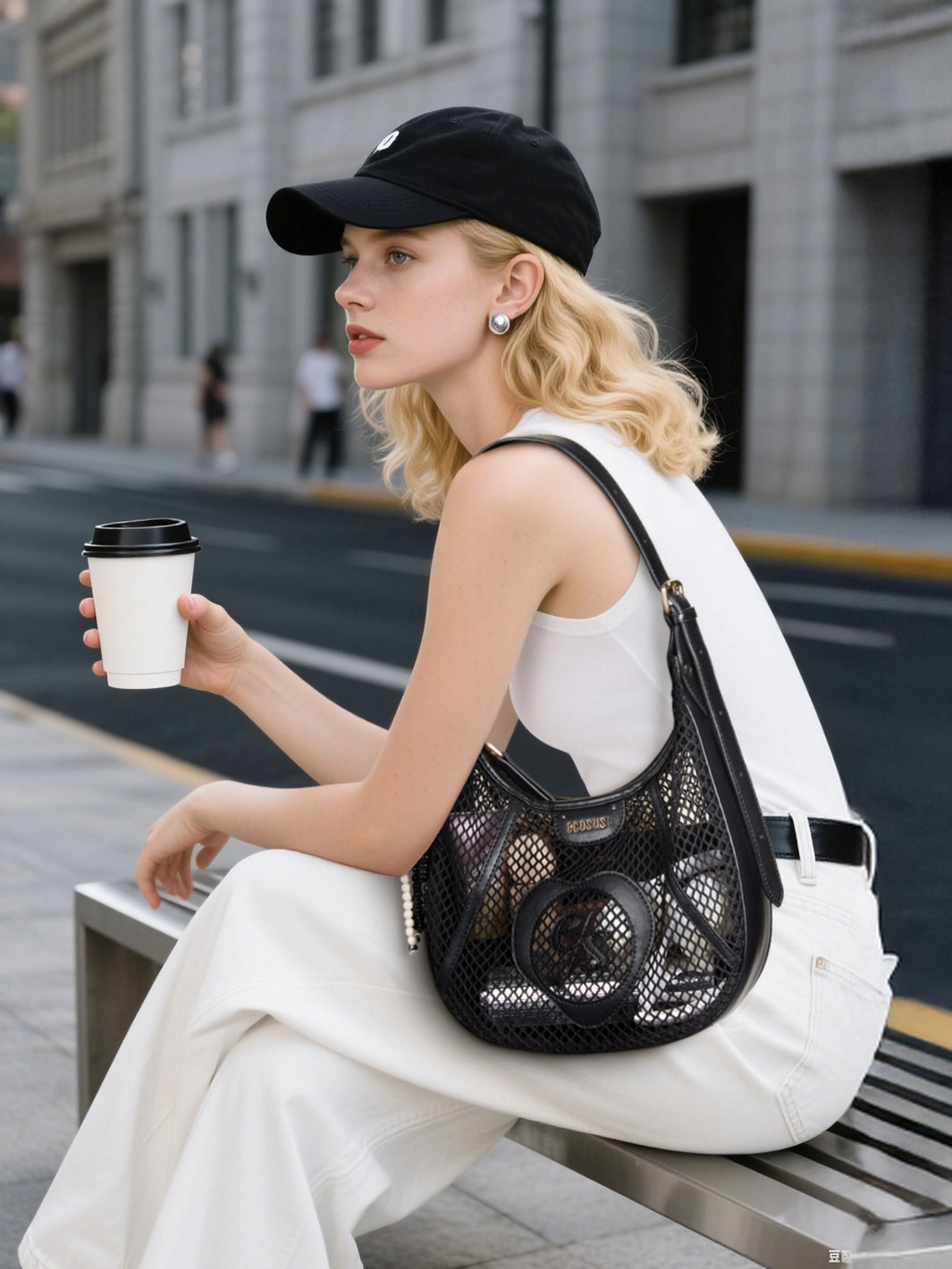 Siri Mesh Hobo Bag