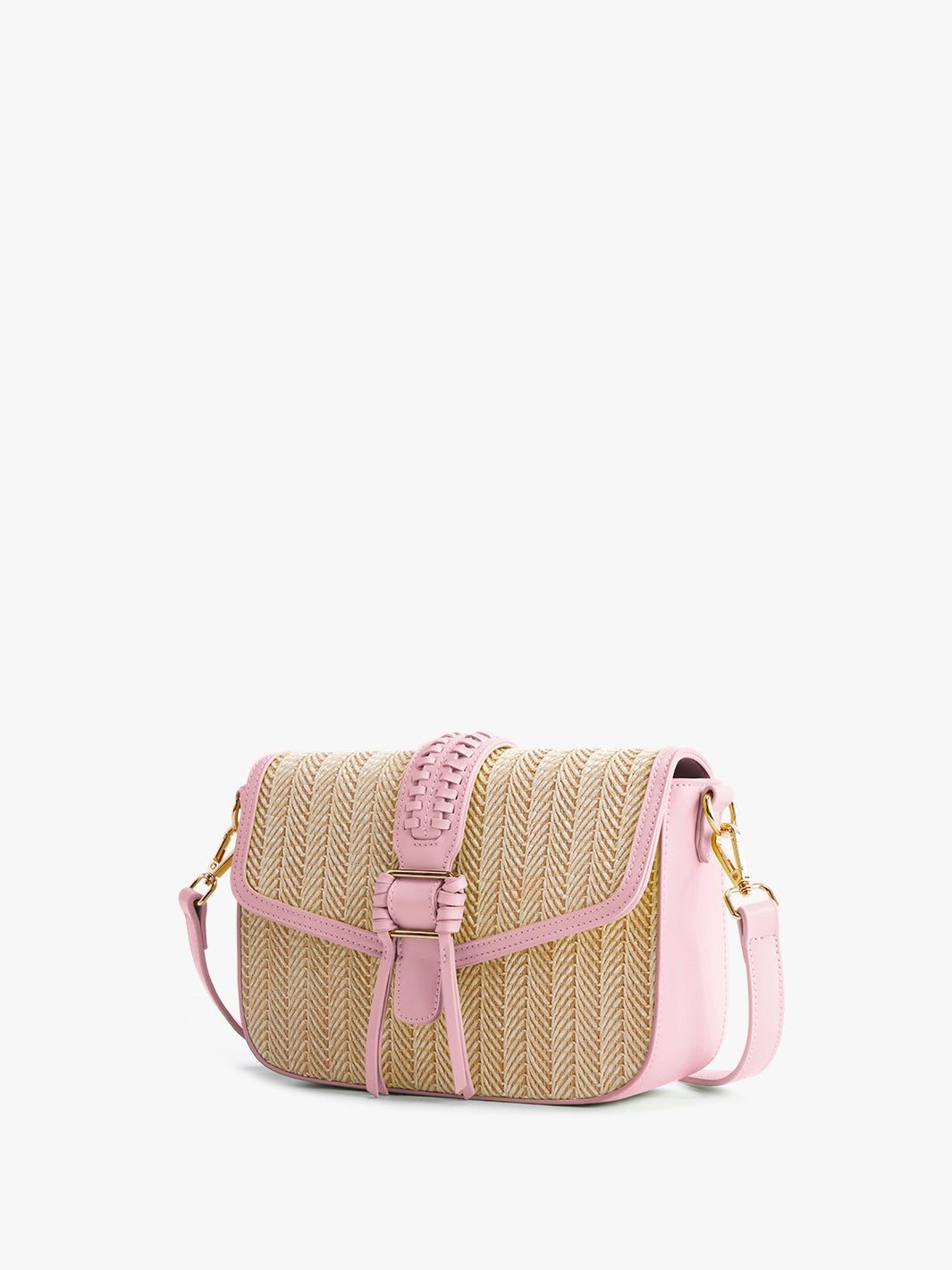Marina Raffia Straw Crossbody Bag