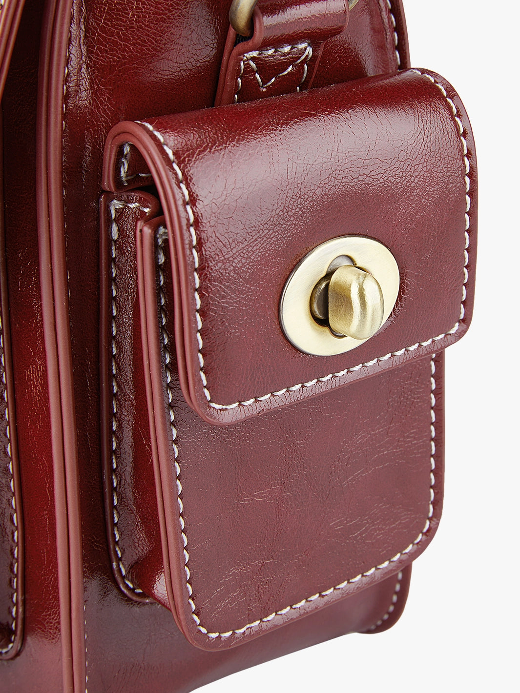 Alison Vintage Vegan Leather Crossbody Bag