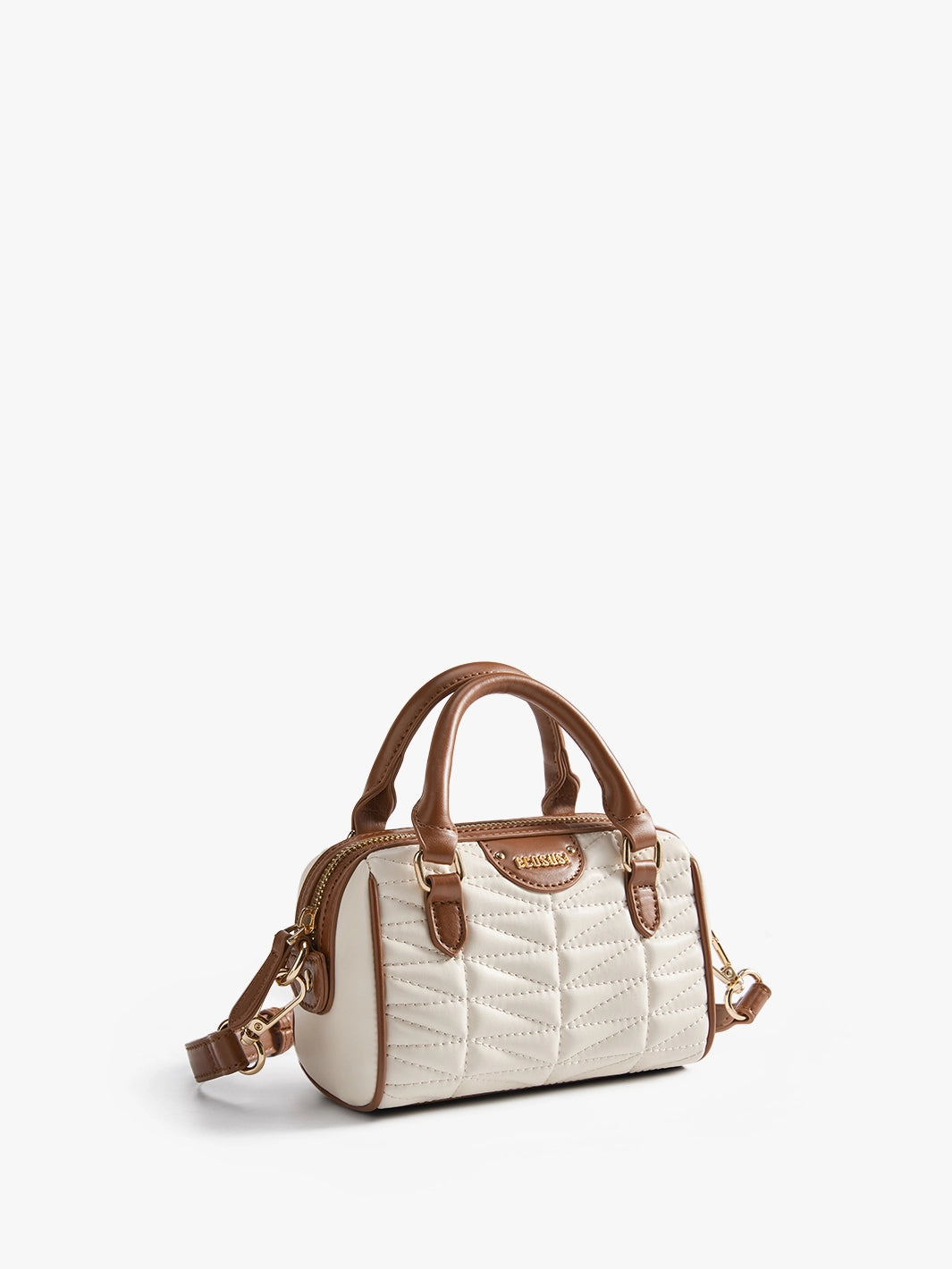 Elise Quilted Mini Boston Bag