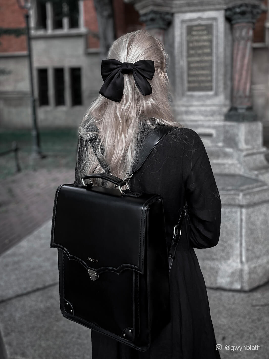 Vintage Leather Backpack,magical academy-inspired design
