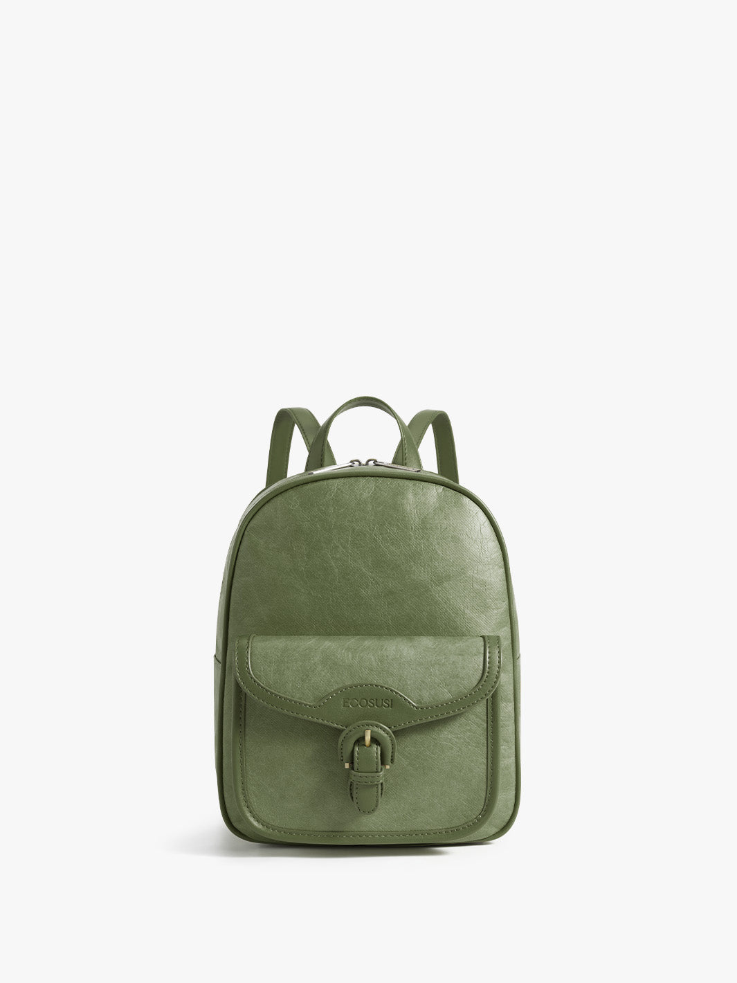 Evelina Washable Paper Mini Backpack - Eco-Friendly & Sustainable Fashion for Women-Olive Green
