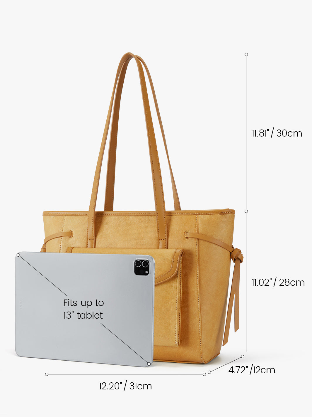 Sustainable Washable Paper Tote - Evelina’s Classic Design for Eco Tote Bag Lovers-Amber Orange