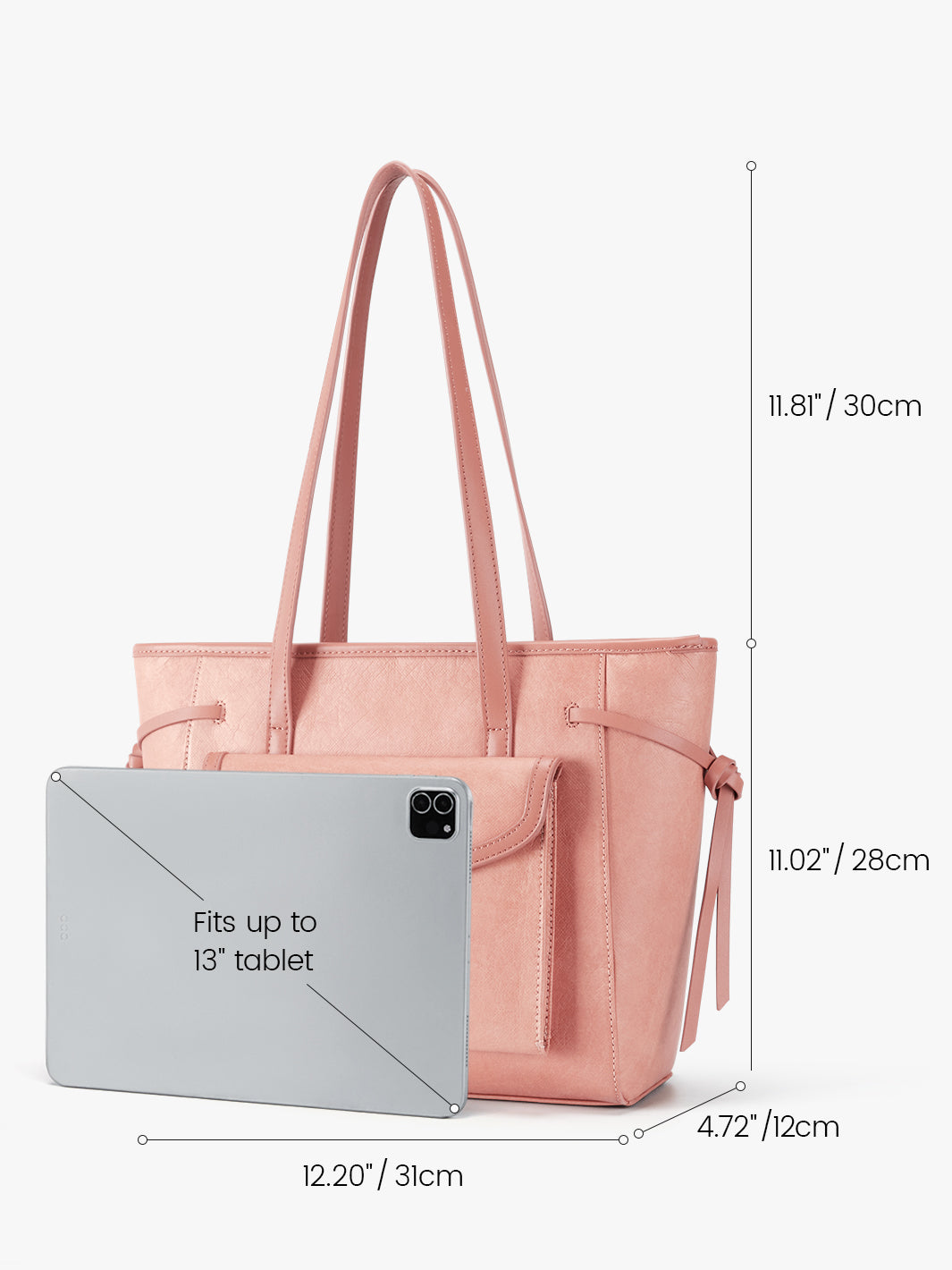 Sustainable Washable Paper Tote - Evelina’s Classic Design for Eco Tote Bag Lovers-Pink
