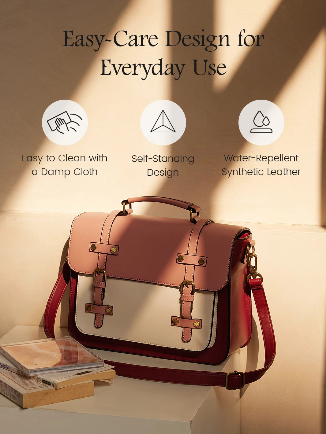 Sombre Mini Crossbody Vintage Briefcase