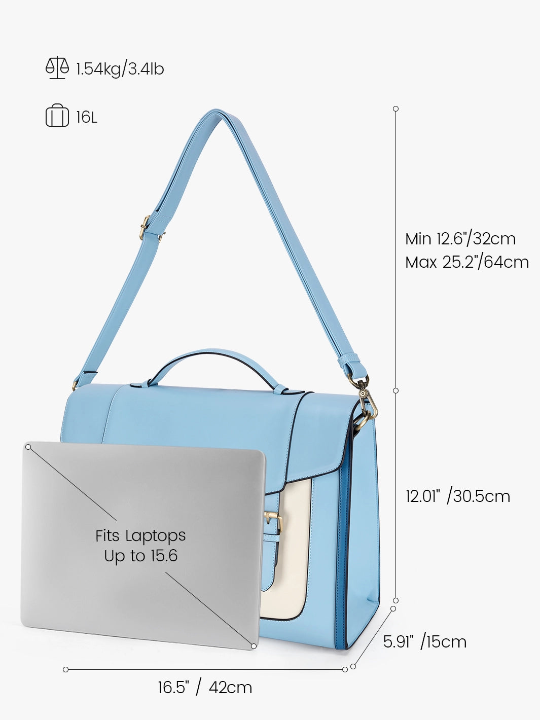 Julie Vintage Vegan Briefcase