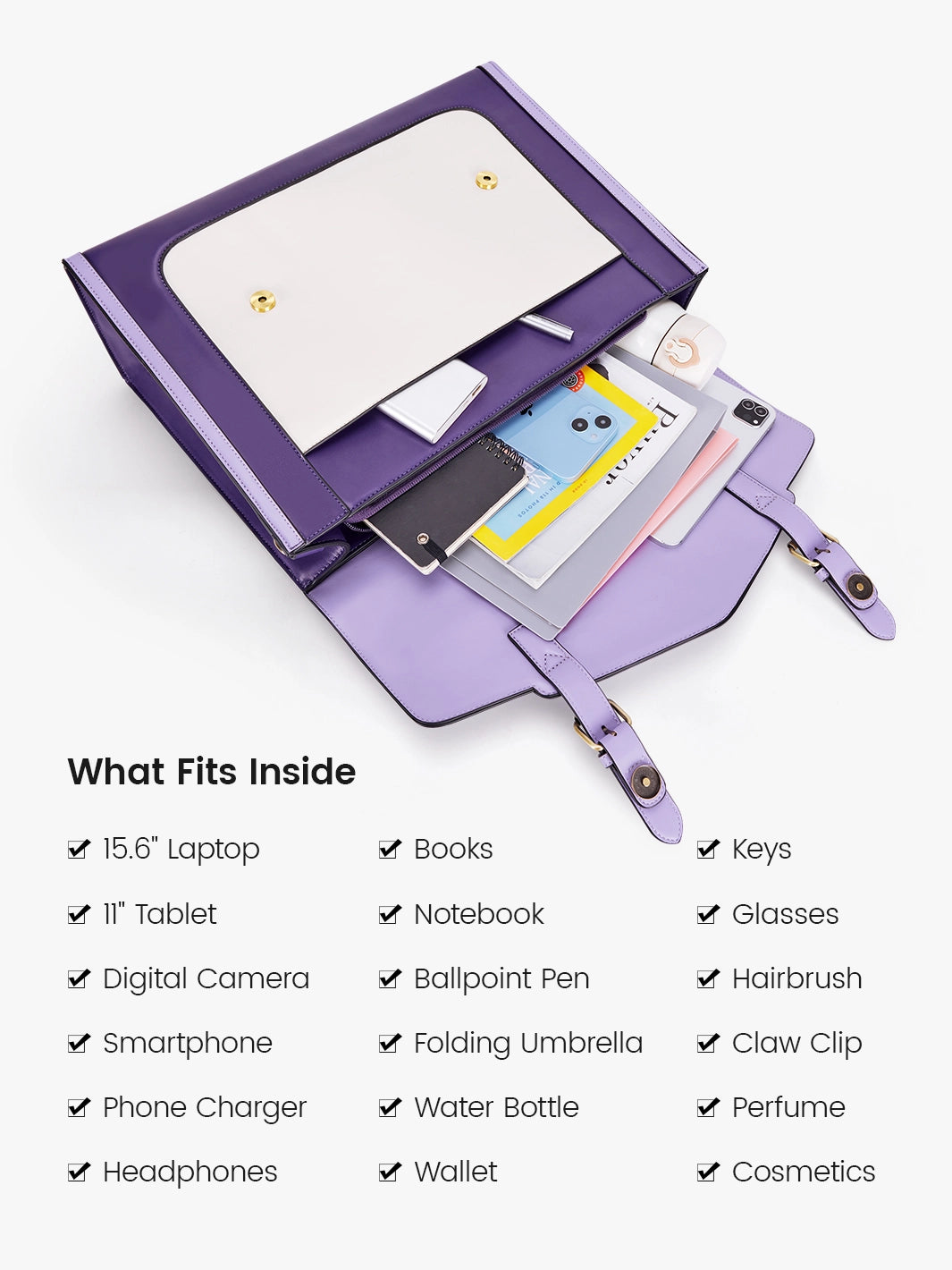 Julie Vintage Vegan Briefcase