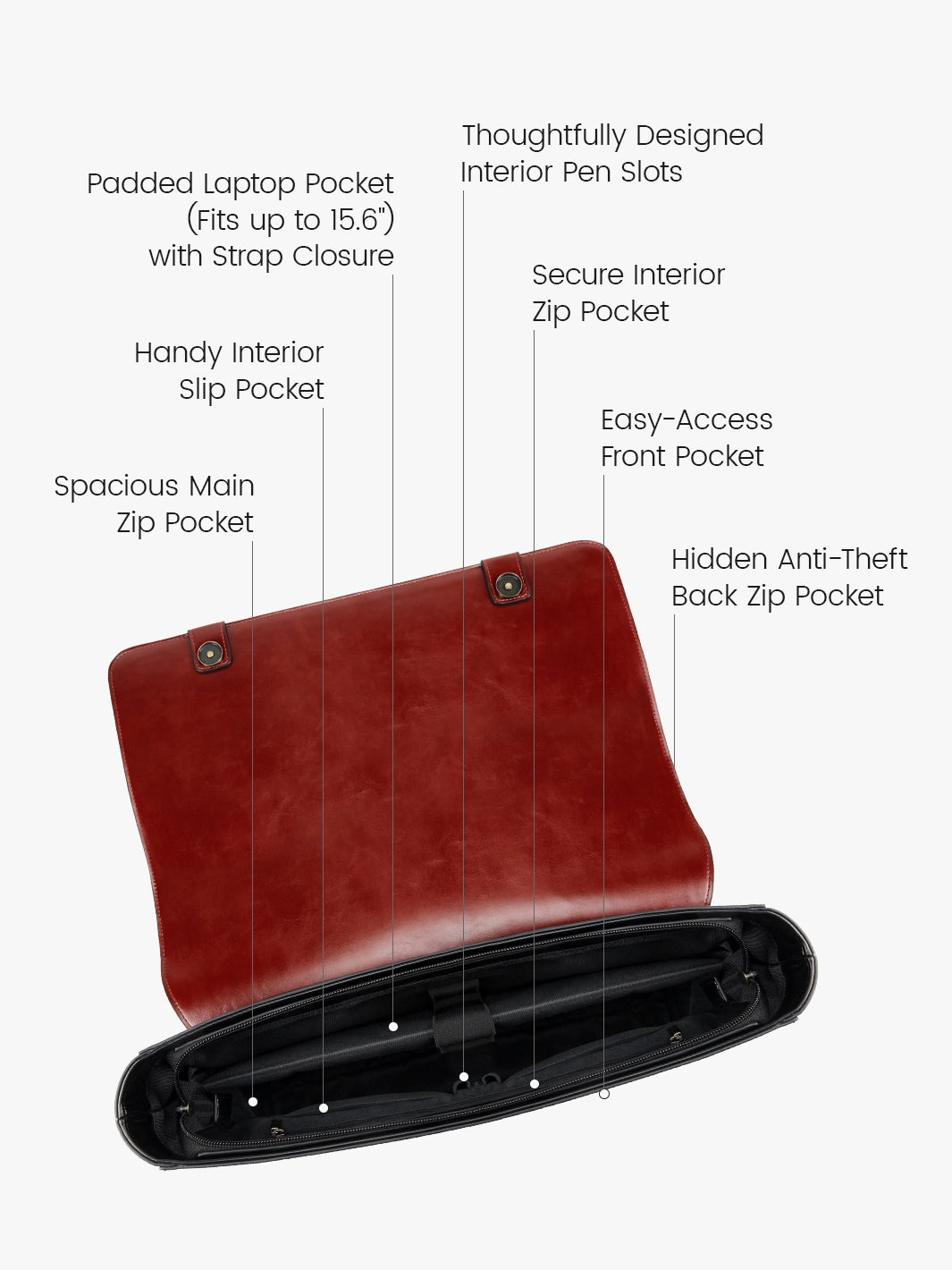 Starrynight Vintage 15.6-Inch Briefcase