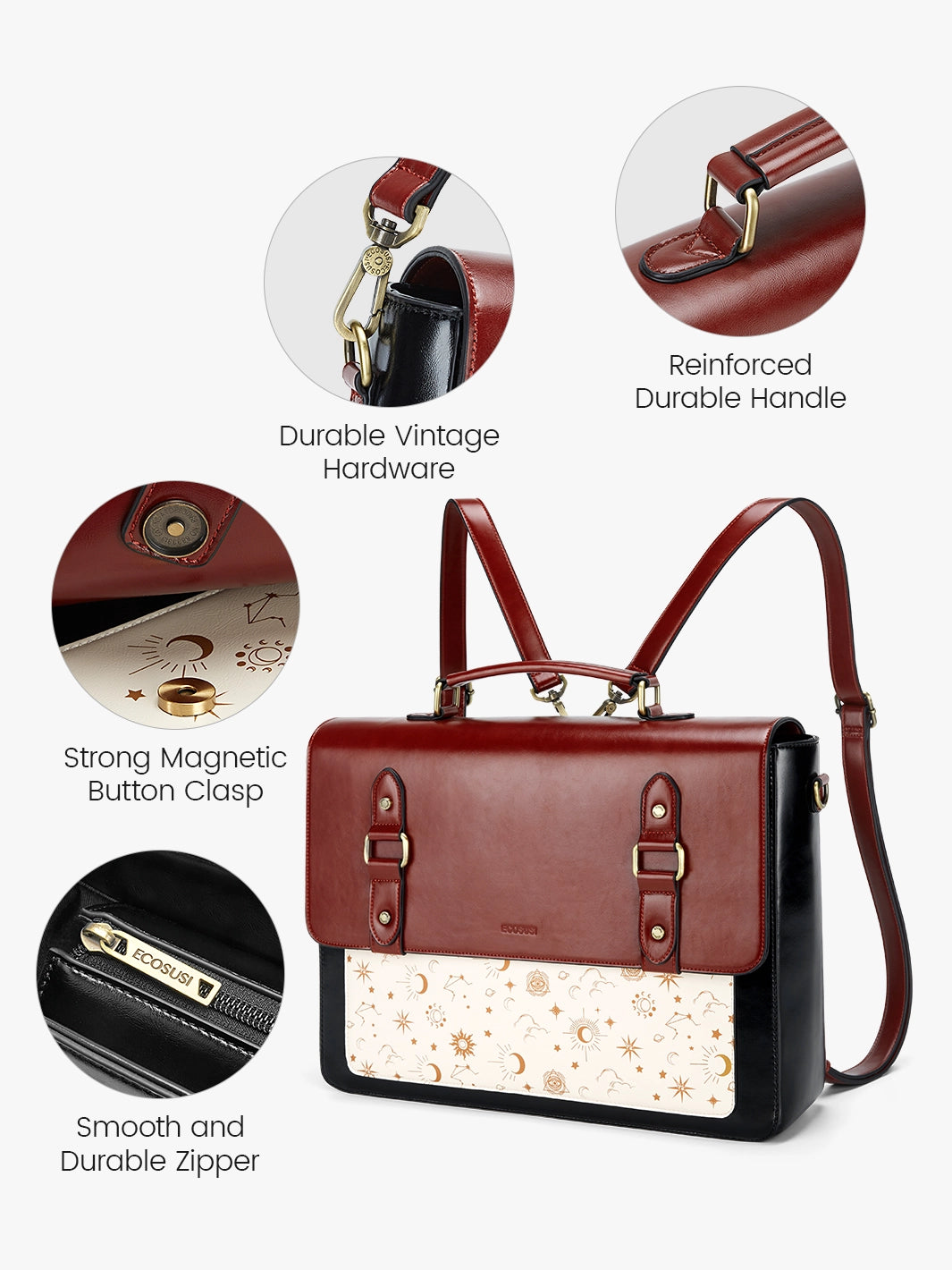 Starrynight Vintage 15.6-Inch Briefcase