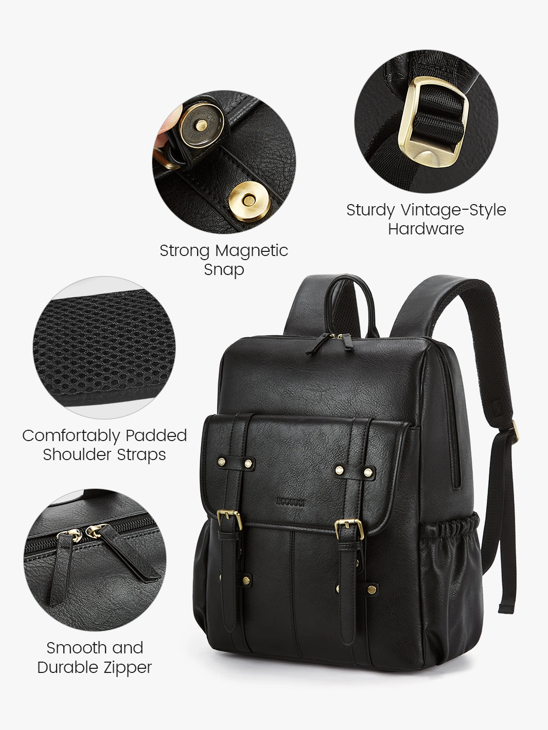 Scarlett Flip Zipper Vegan 15.6-Inch Backpack