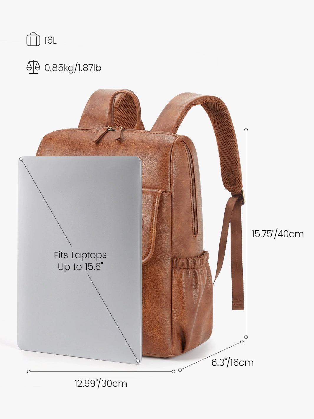 Scarlett Flip Zipper Vegan 15.6-Inch Backpack