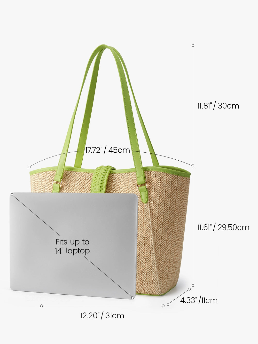 Marina Raffia Straw Tote Bag