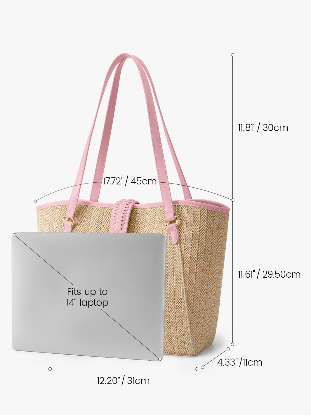 Marina Raffia Straw Tote Bag