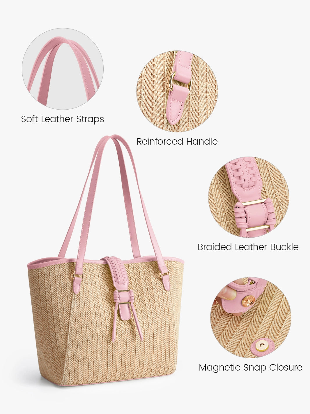 Marina Raffia Straw Tote Bag
