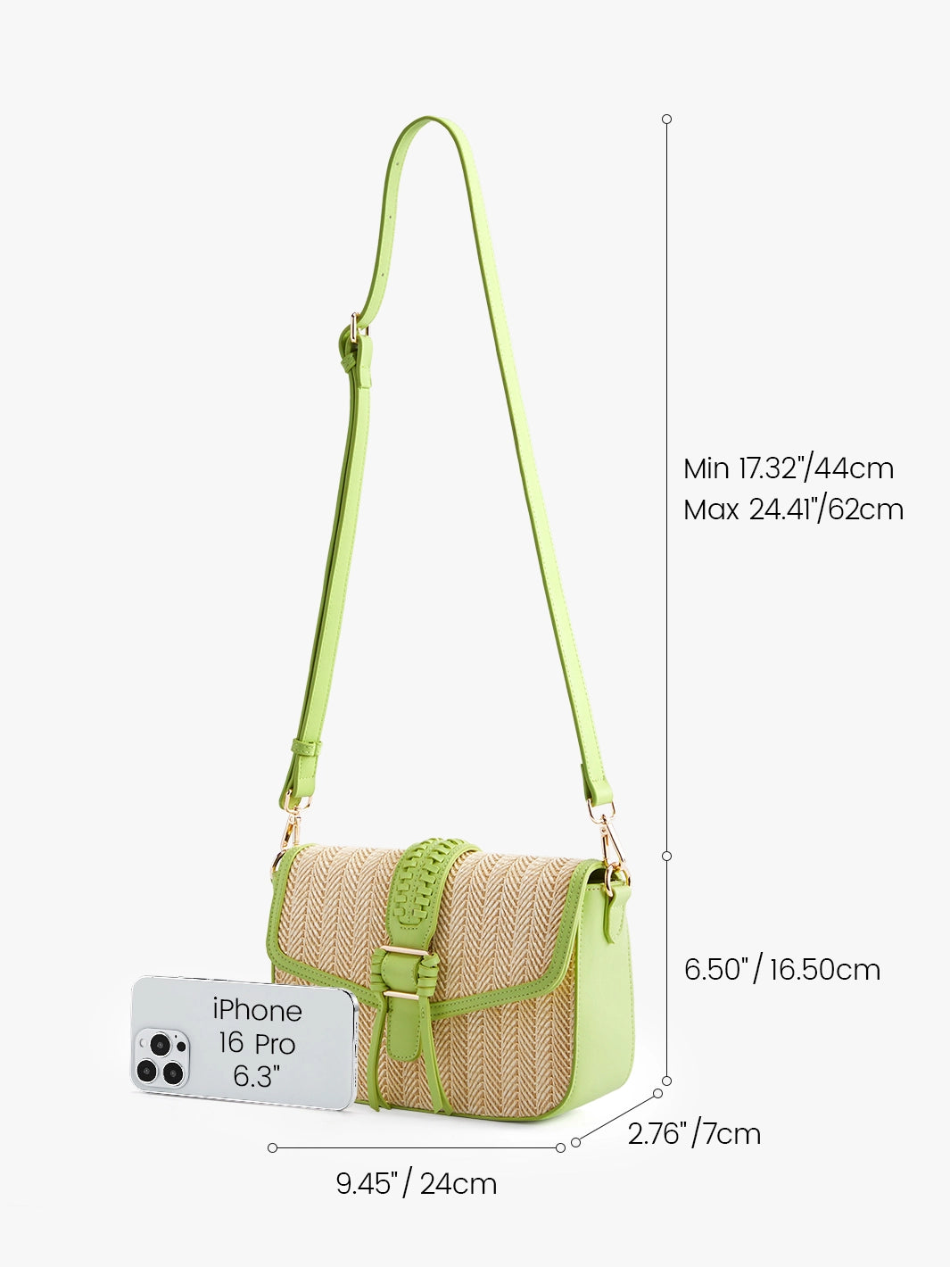 Marina Raffia Straw Crossbody Bag