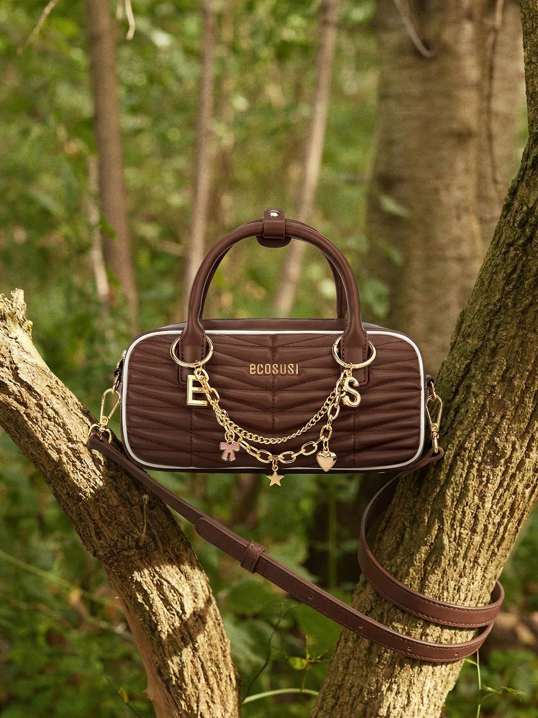 Claire Quilted Vegan Leather Pillow Bag