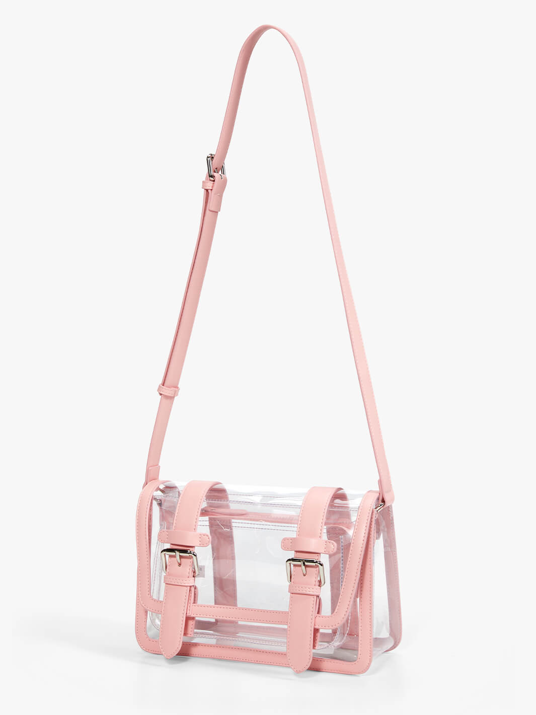 Clear Crossbody Bag for Stadium with  Adjustable Shoulder Strap